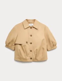 Pure Cotton Balloon Sleeve Jacket