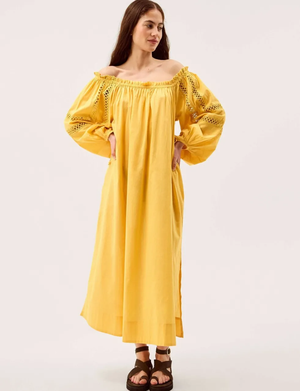 Pure Cotton Bandeau Midi Dress