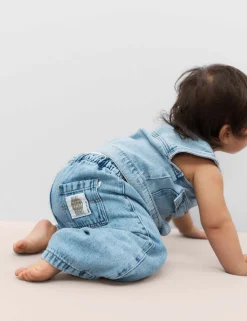 Pure Cotton Barrel Jeans (0-5 Yrs)