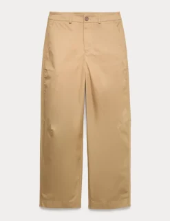 Pure Cotton Barrel Leg Chinos