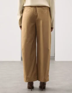 Pure Cotton Barrel Leg Chinos