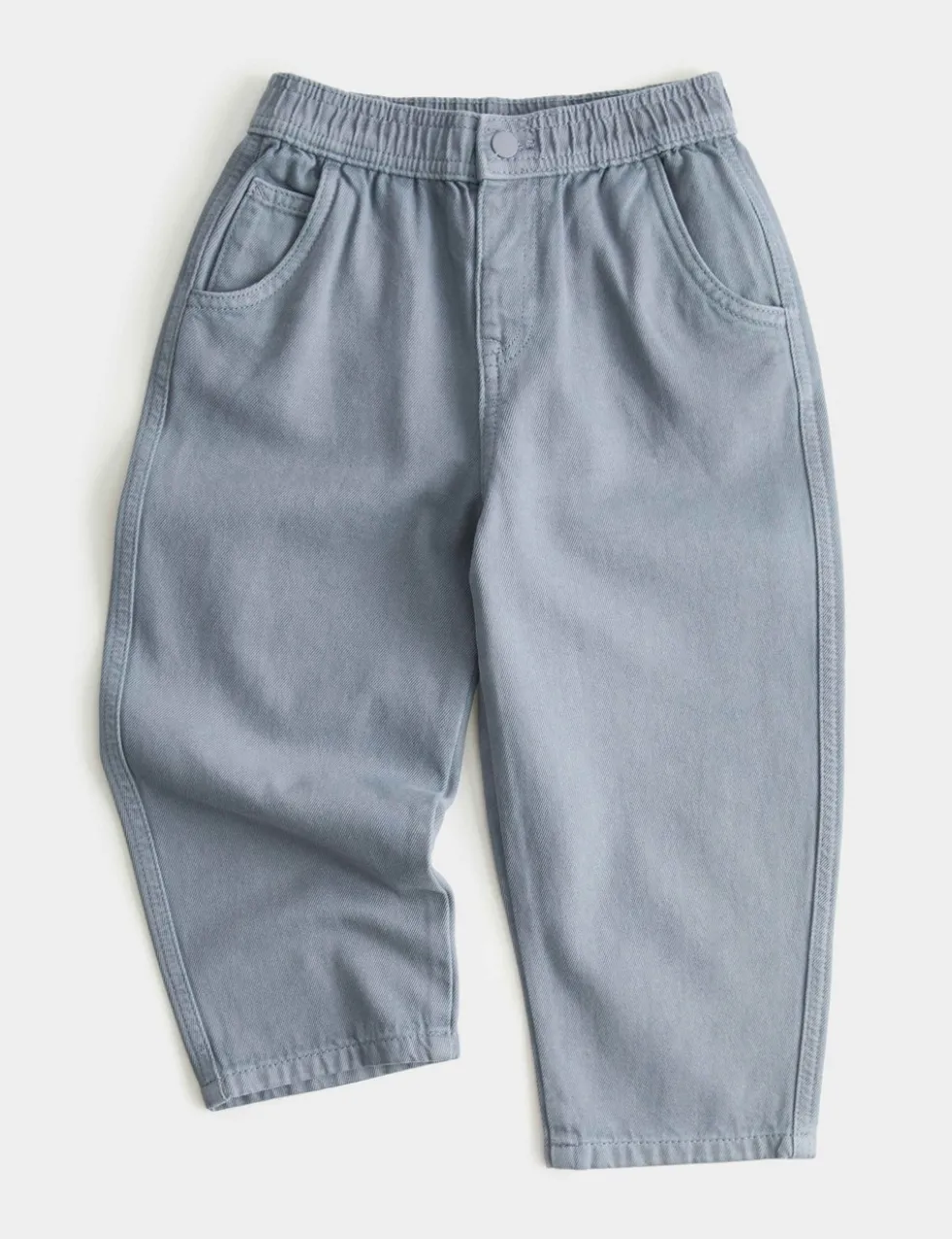 Pure Cotton Barrel Leg Jeans (2-8 Yrs)