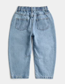 Pure Cotton Barrel Leg Jeans (2-8 Yrs)