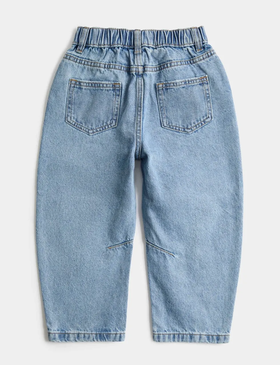Pure Cotton Barrel Leg Jeans (2-8 Yrs)