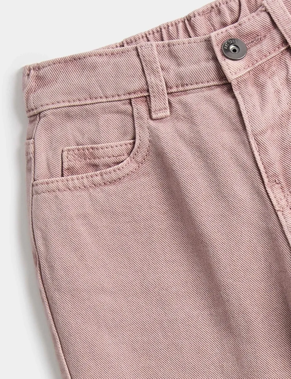 Pure Cotton Barrel Leg Jeans (2-8 Yrs)