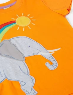 Pure Cotton Basketball Appliqué T-Shirt (1-12 Yrs)