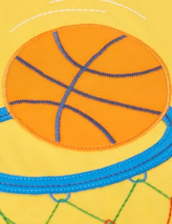 Pure Cotton Basketball Appliqué T-Shirt (1-12 Yrs)