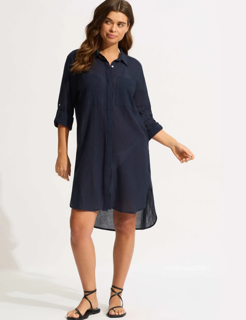 Pure Cotton Beach Cover Up Shirt