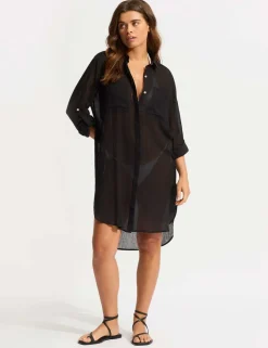 Pure Cotton Beach Cover Up Shirt