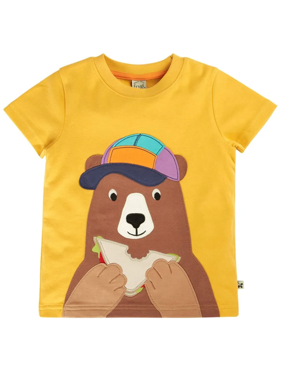 Pure Cotton Bear Appliqué T-Shirt (1-10 Yrs)