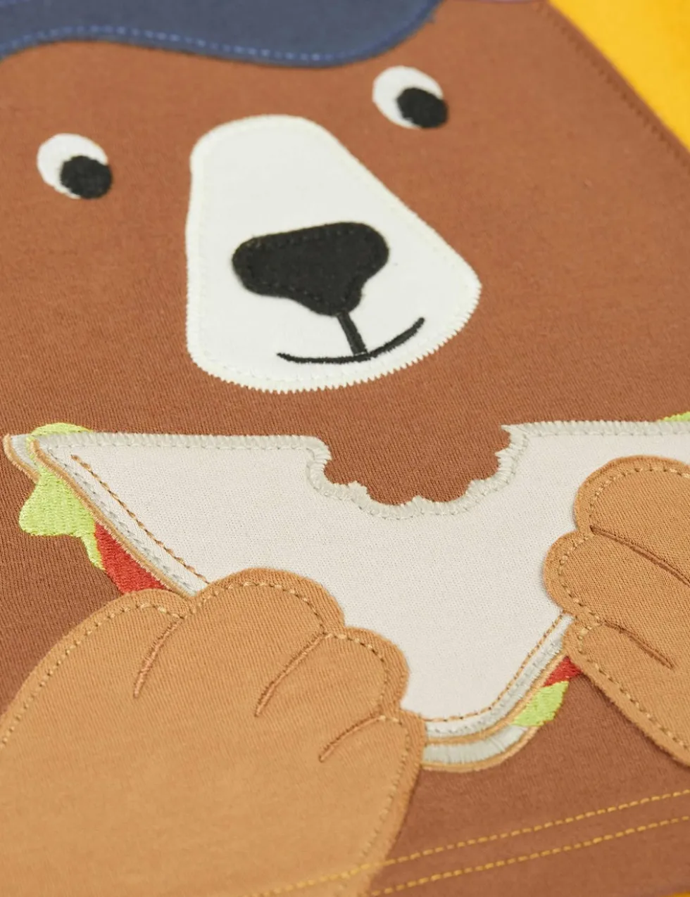 Pure Cotton Bear Appliqué T-Shirt (1-10 Yrs)