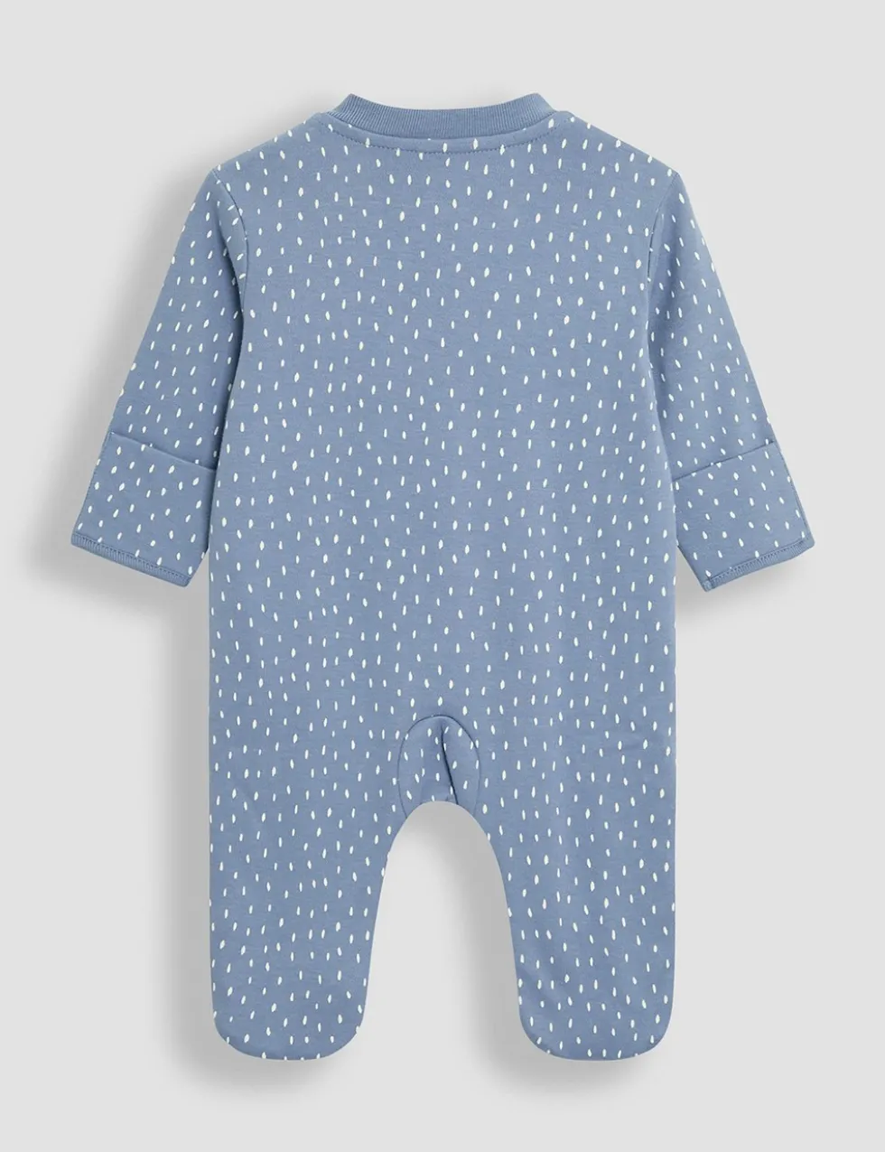 Pure Cotton Bear Applique Zip Sleepsuit (0-12 Mths)