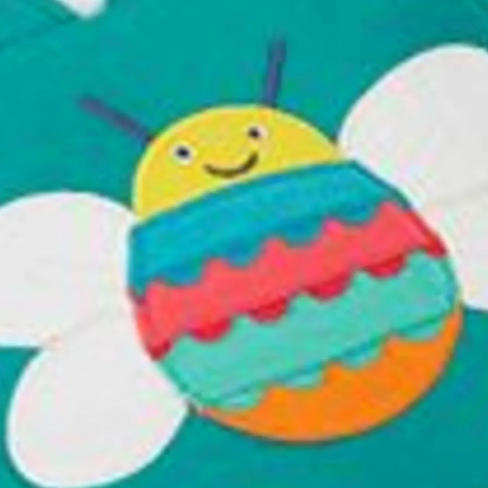 Pure Cotton Bee Applique Pinafore Dress (3 Mths-8 Yrs)