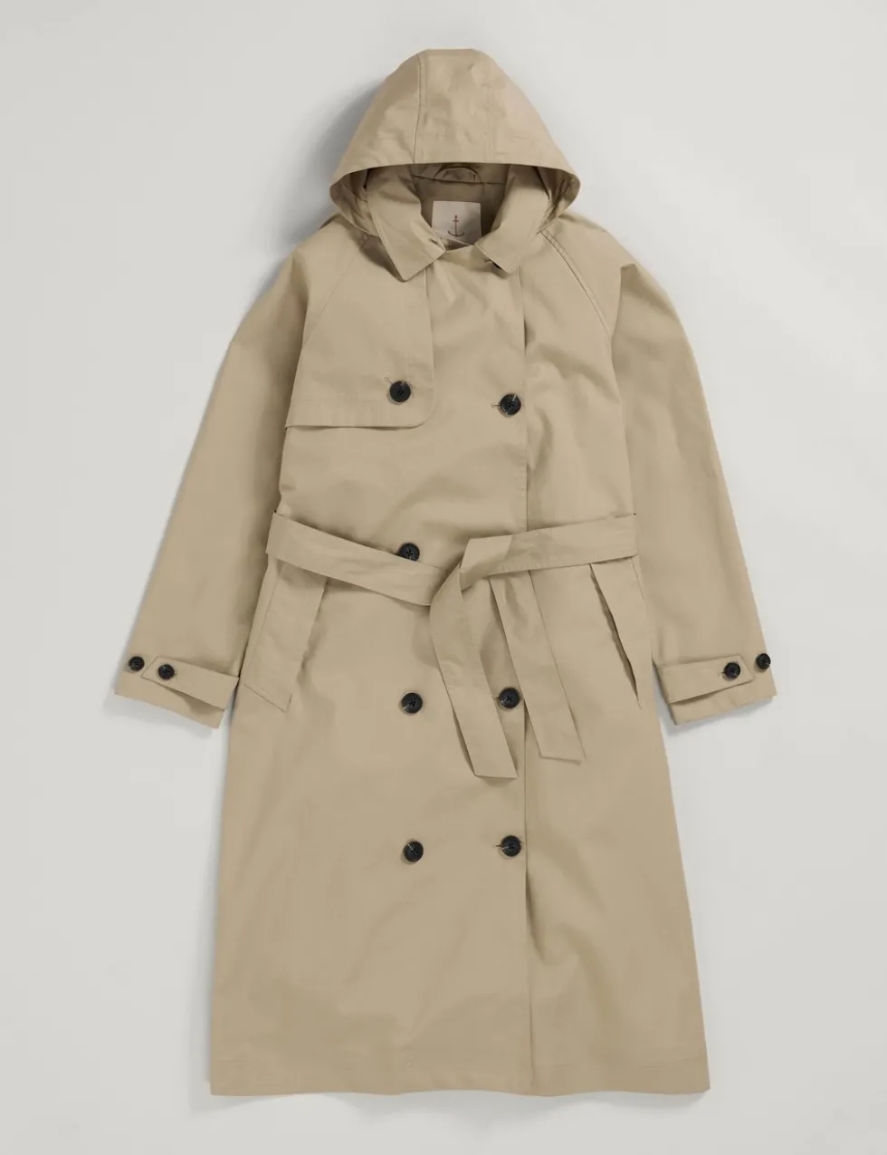Pure Cotton Belted Double Breasted Trench Coat