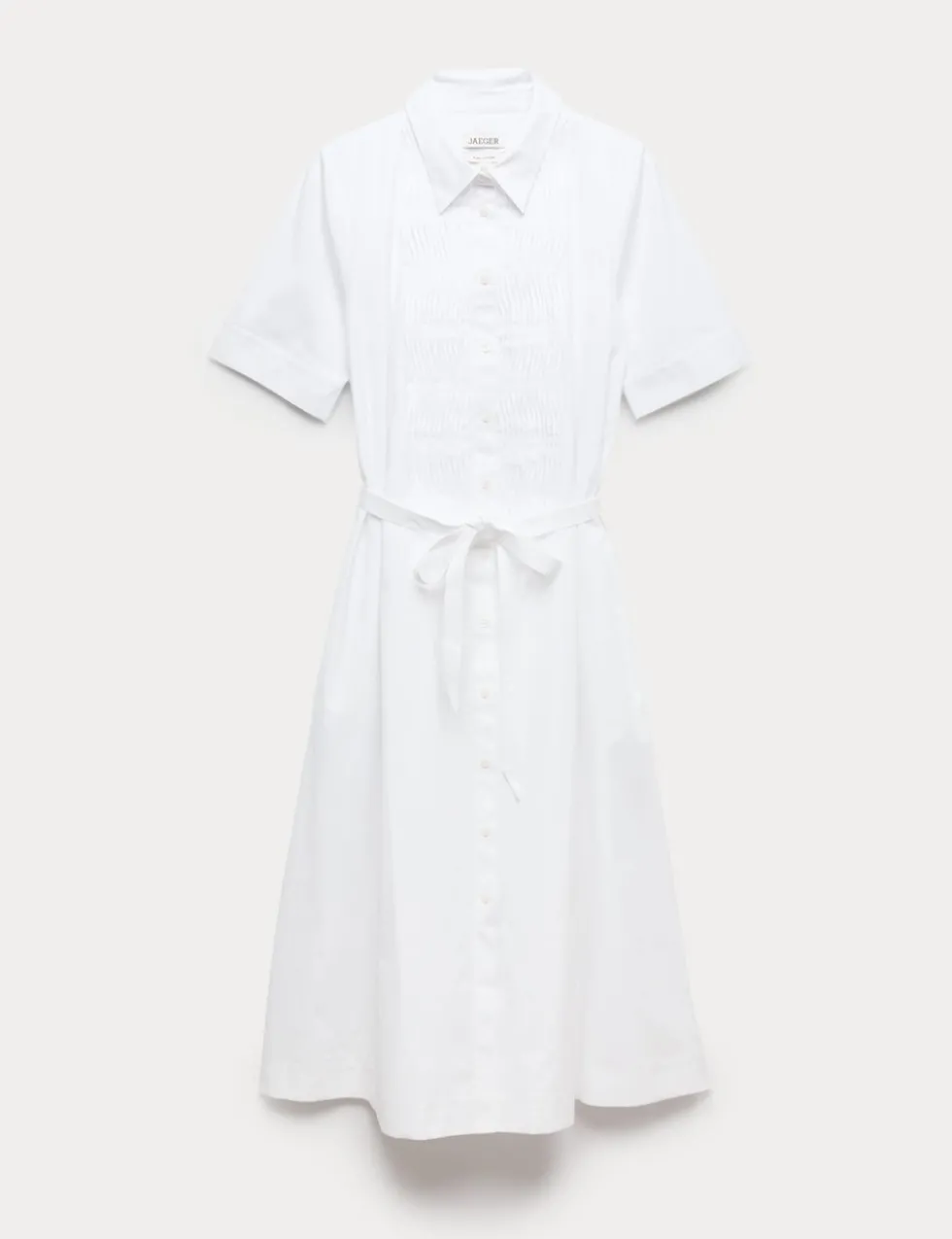 Pure Cotton Belted Midi Shirt Dress