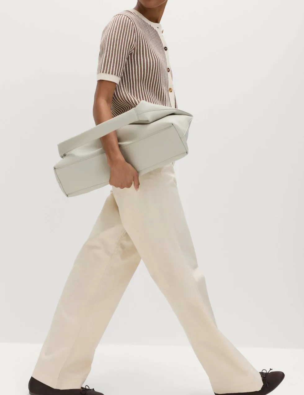 Pure Cotton Belted Straight Leg Trousers
