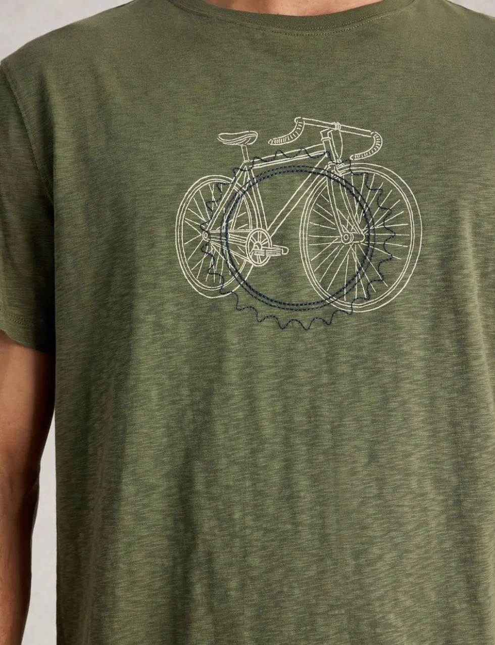 Pure Cotton Bicycle Cogs Graphic T-Shirt