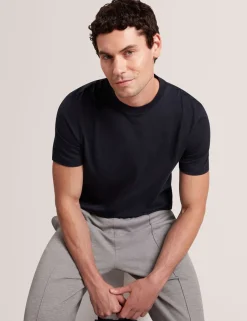 Pure Cotton Branded Honeycomb Trim T-Shirt
