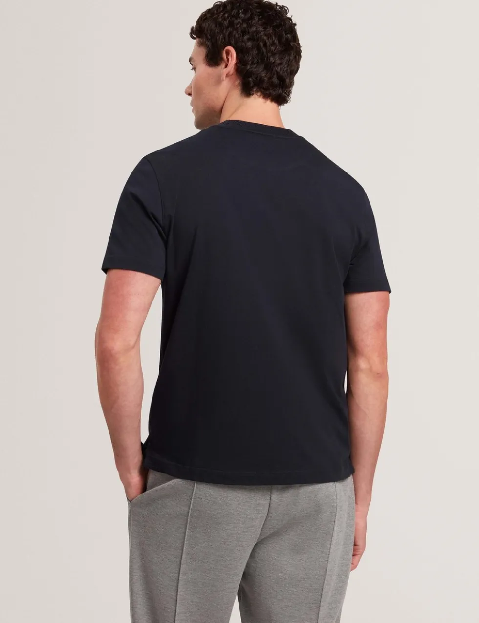 Pure Cotton Branded Honeycomb Trim T-Shirt