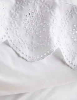 Pure Cotton Broderie Anglaise Bedding Set