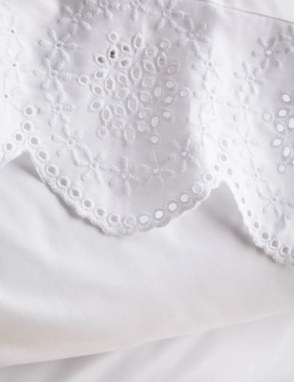 Pure Cotton Broderie Anglaise Bedding Set