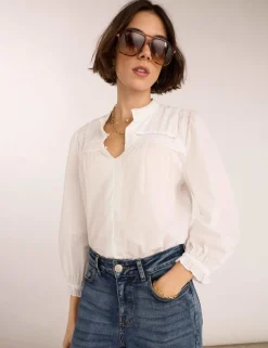 Pure Cotton Broderie Blouse