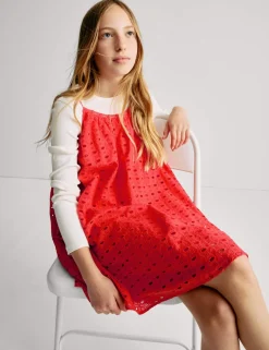 Pure Cotton Broderie Dress (2-16 Yrs)