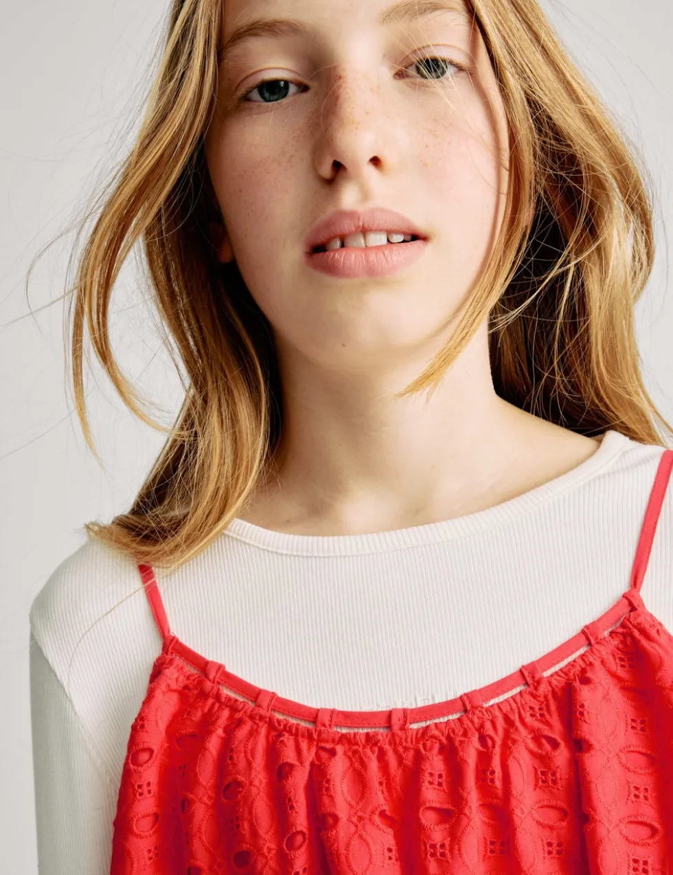 Pure Cotton Broderie Dress (2-16 Yrs)