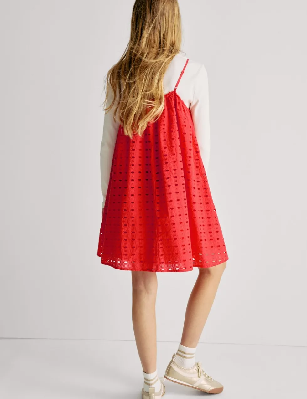 Pure Cotton Broderie Dress (2-16 Yrs)