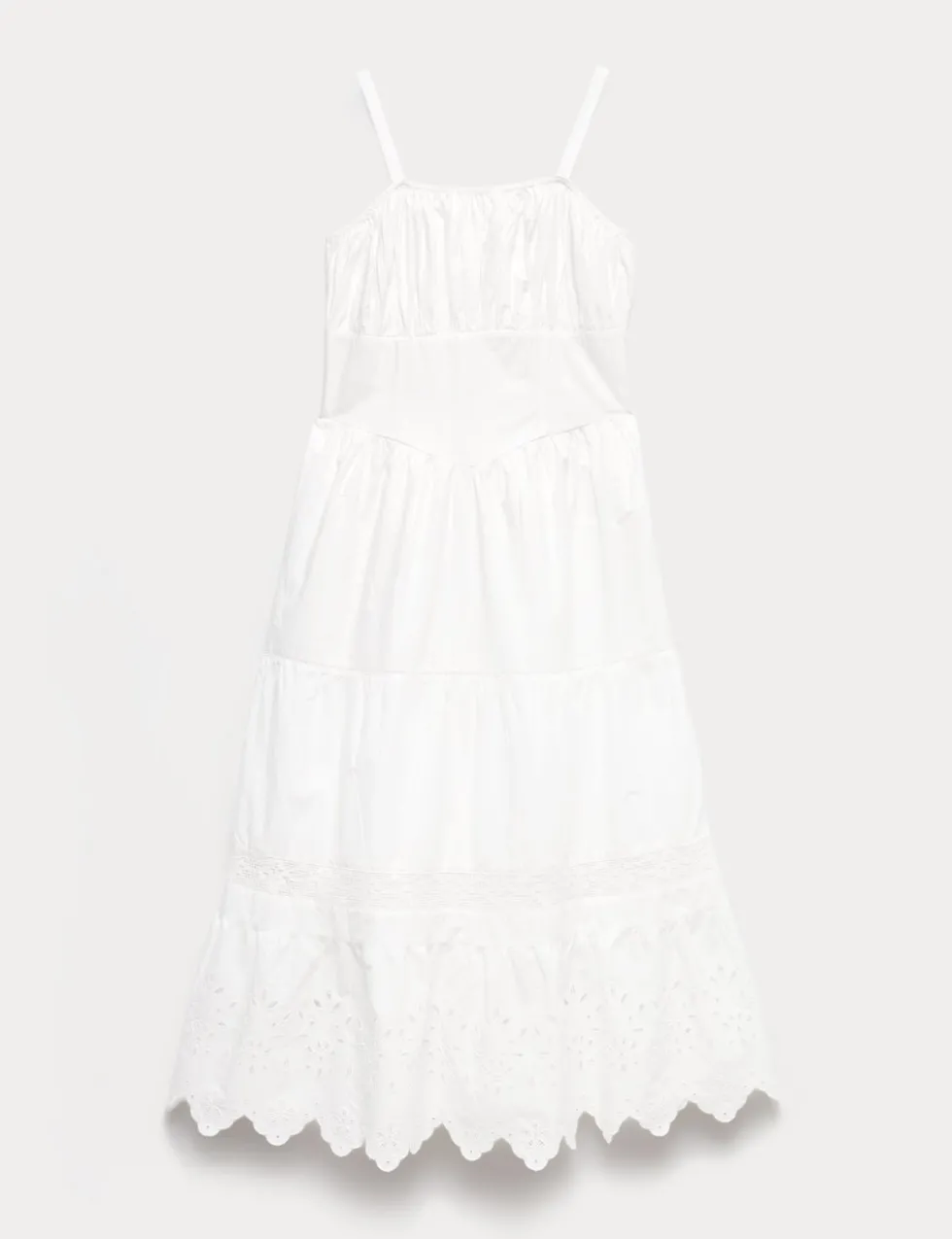 Pure Cotton Broderie Maxi Dress (6-16 Yrs)