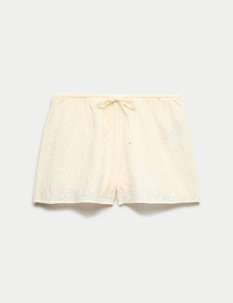 Pure Cotton Broderie Pyjama Shorts