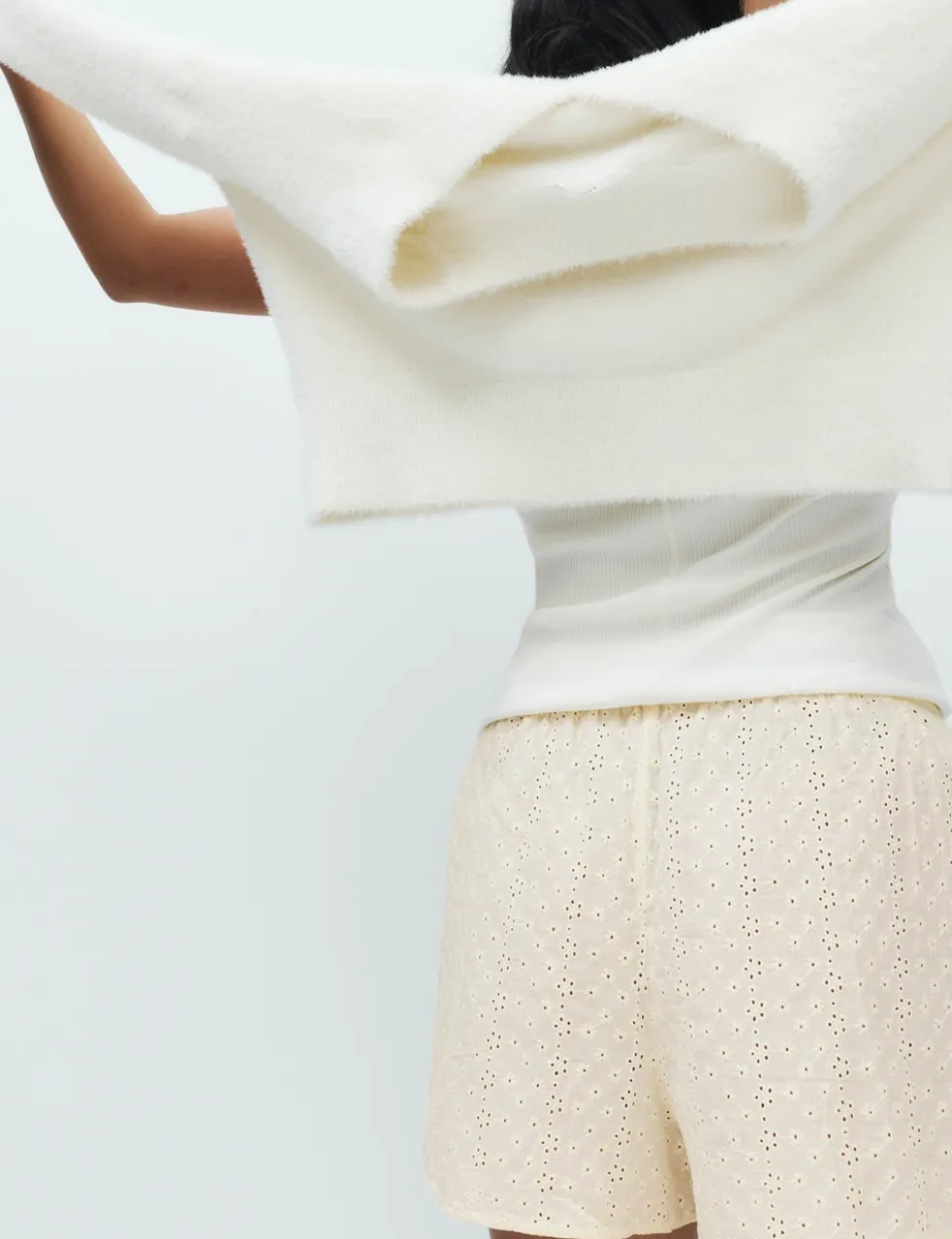 Pure Cotton Broderie Pyjama Shorts