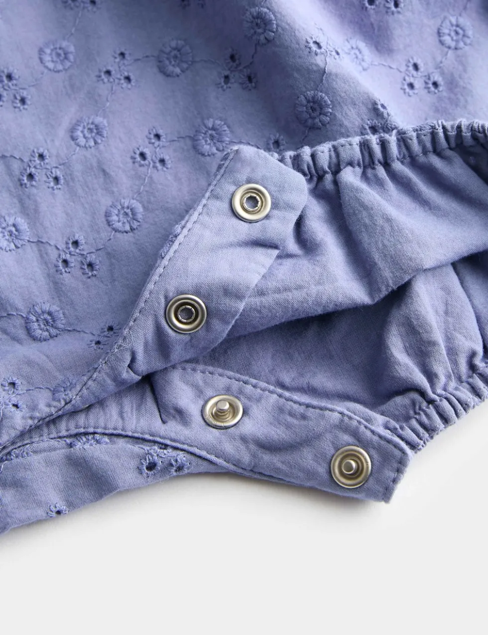 Pure Cotton Broderie Romper (0-3 Yrs)