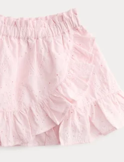 Pure Cotton Broderie Shell Skirt (2-8 Yrs)