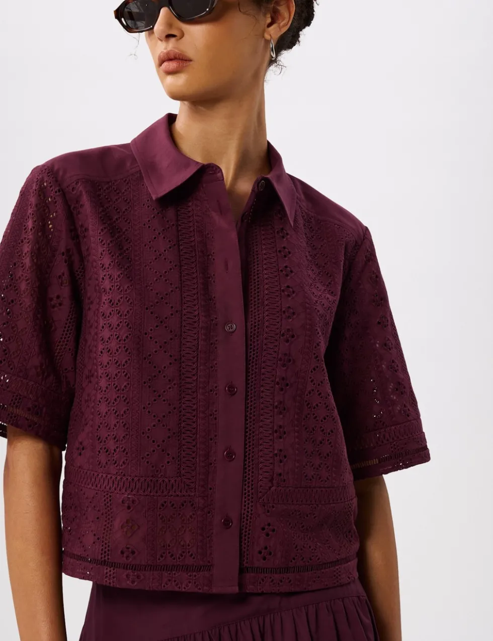 Pure Cotton Broderie Shirt