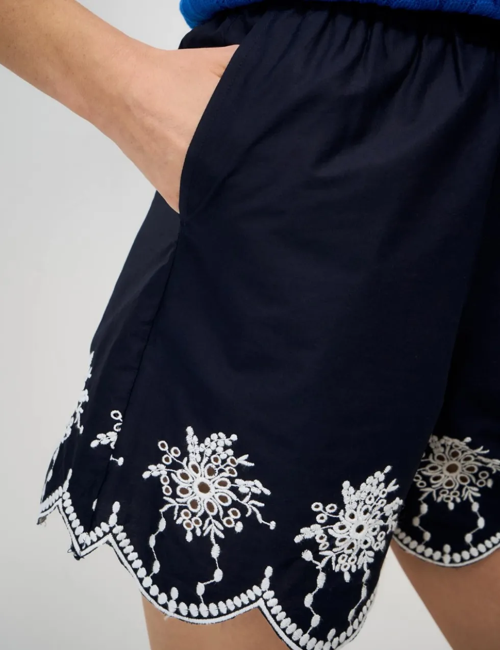 Pure Cotton Broderie Shorts