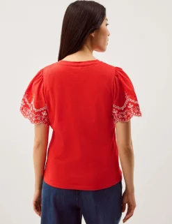 Pure Cotton Broderie T-Shirt