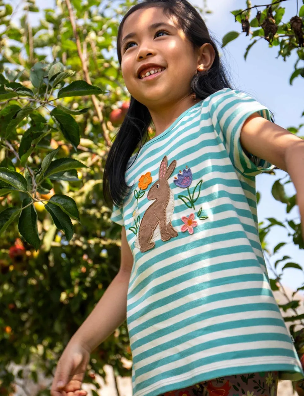 Pure Cotton Bunny Appliqué T-Shirt (1-10 Yrs)
