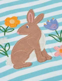 Pure Cotton Bunny Appliqué T-Shirt (1-10 Yrs)