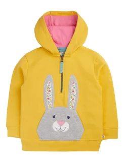 Pure Cotton Bunny Half Zip Hoodie (1-10 Yrs)