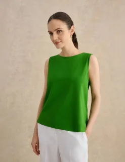 Pure Cotton Button Detail Vest Top