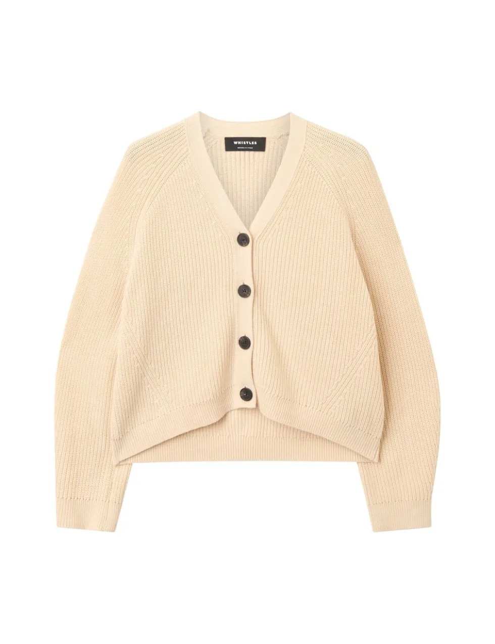Pure Cotton Button Front Cropped Cardigan