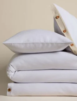 Pure Cotton Button Panel Bedding Set