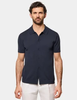 Pure Cotton Button Through Polo Shirt