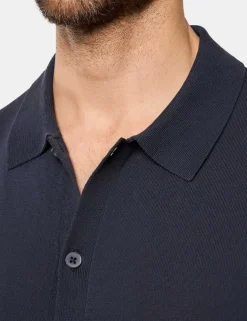 Pure Cotton Button Through Polo Shirt