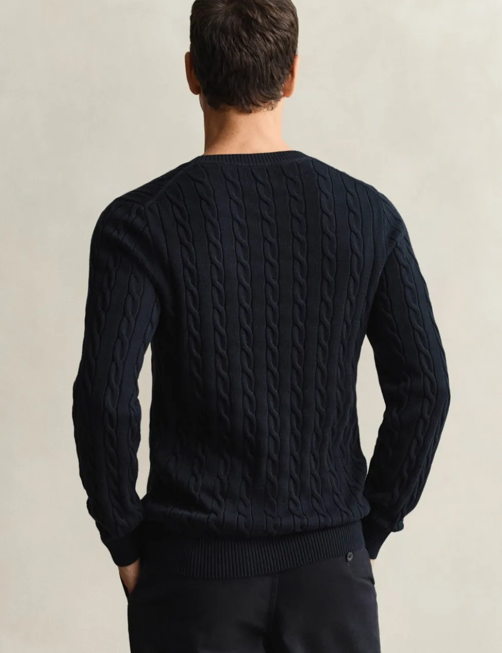 Pure Cotton Cable Crew Neck Jumper