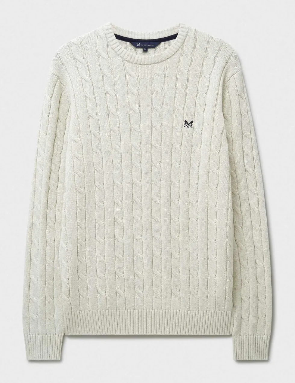 Pure Cotton Cable Crew Neck Jumper