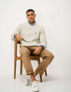 Pure Cotton Cable Crew Neck Jumper