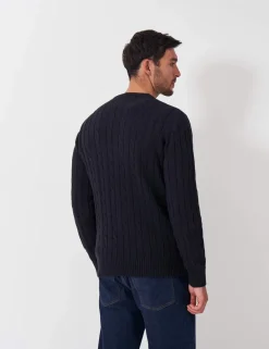 Pure Cotton Cable Crew Neck Jumper