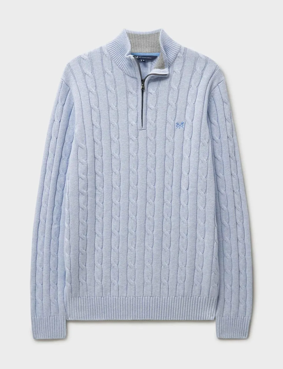 Pure Cotton Cable Funnel Neck Jumper